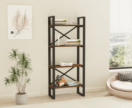 Hanah Home Alaro - Modern Estantería Industrial Nogal